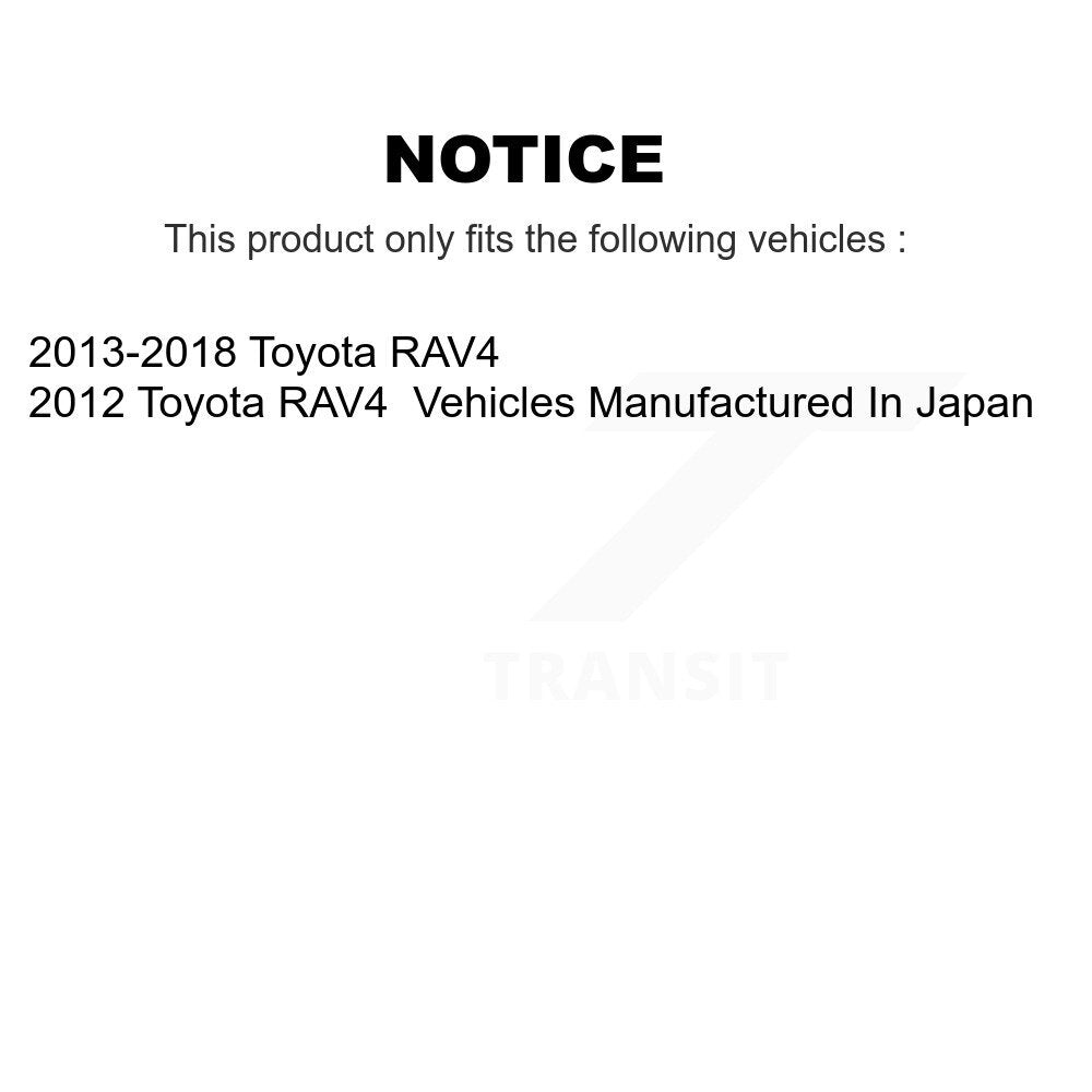 Kit de rotors d'étrier de frein à disque arrière et de plaquettes en céramique pour Toyota RAV4 KC8-100371C