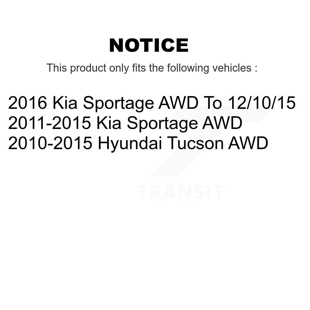 Kit de Rotor d'étrier de frein arrière et de plaquettes en céramique, pour Hyundai Tucson Kia Sportage AW