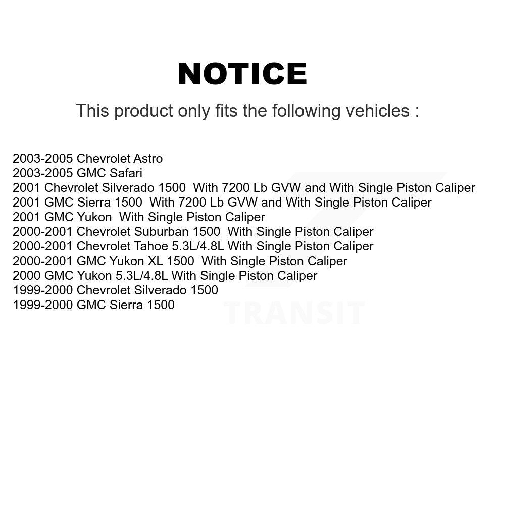 Kit de plaquettes en céramique pour Rotor d'étrier de frein arrière, pour Chevrolet GMC Silverado 1500 Sierr