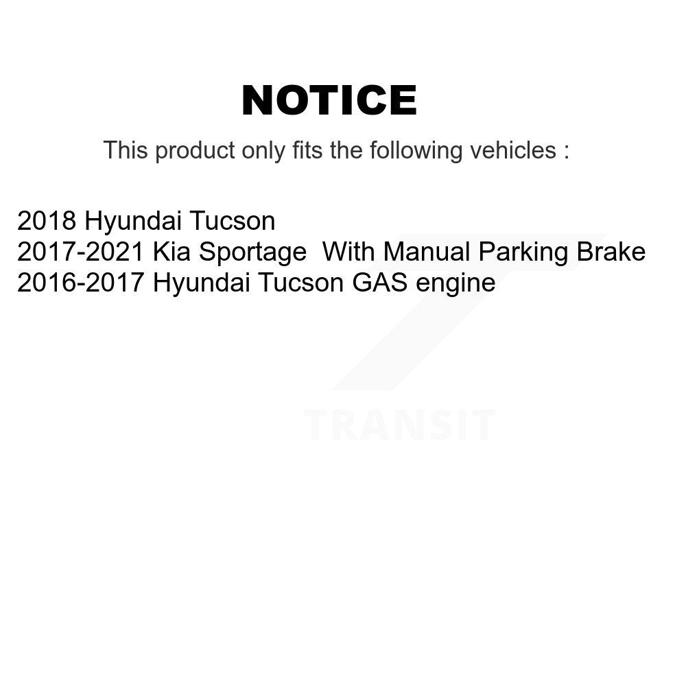 Rotors d'étrier de frein à disque arrière et Kit de plaquettes en céramique pour Hyundai Tucson Kia Sportag