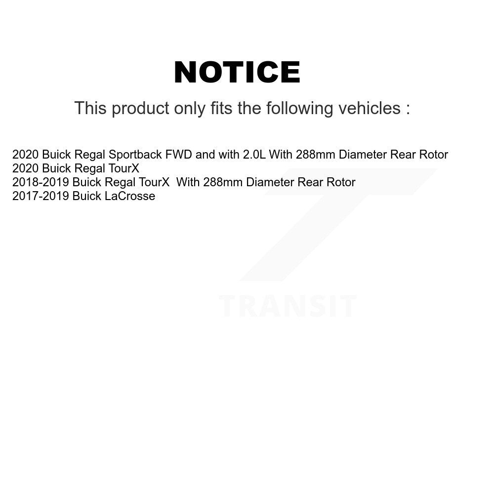 Kit de plaquettes en céramique pour étrier de frein à disque arrière, pour Buick LaCrosse Regal Sportbac