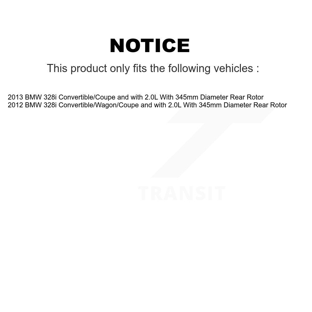 Kit de rotors d'étrier de frein à disque arrière et de plaquettes en céramique pour BMW 328i KC8-100587C