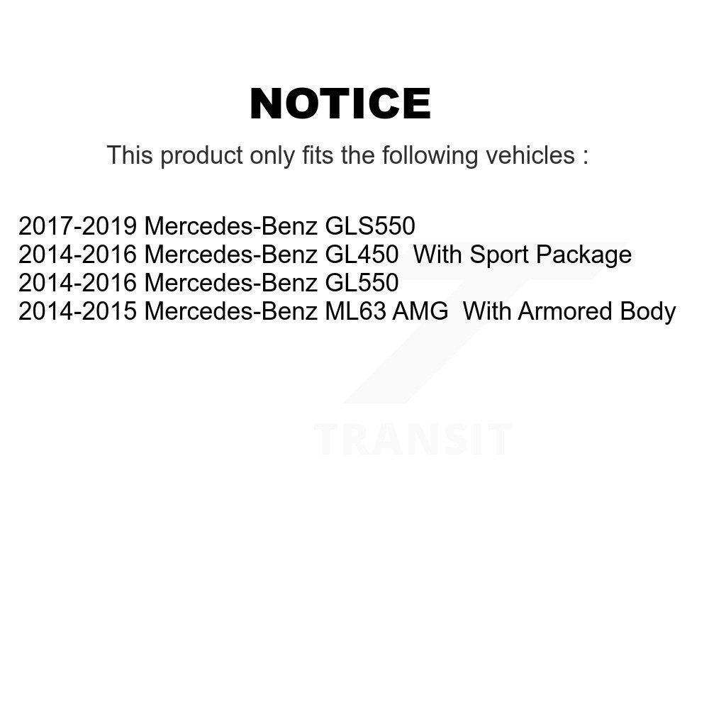 Rotors d'étrier de frein arrière et Kit de plaquettes en céramique pour Mercedes-Benz GLS550 GL550 GL45