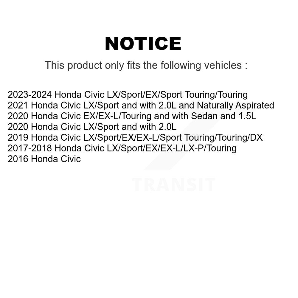 Kit de rotors d'étrier de frein à disque arrière et de plaquettes en céramique pour Honda Civic KC8-100669C