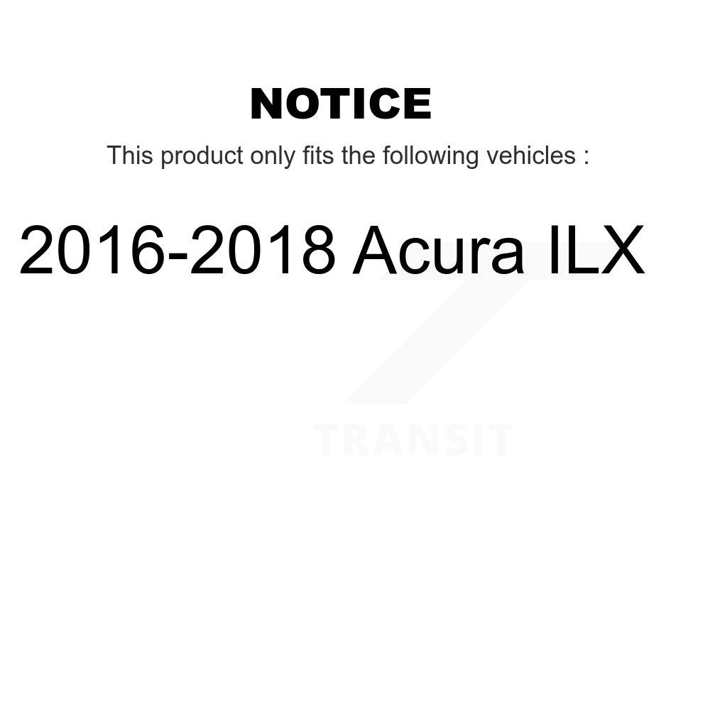 Kit de rotors d'étrier de frein à disque arrière et de plaquettes en céramique pour Acura ILX 2016 – 2018