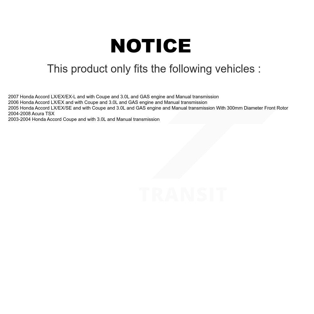 Kit de plaquettes en céramique pour étrier de frein avant et arrière, 10 pièces, pour Honda Accord Acura TS