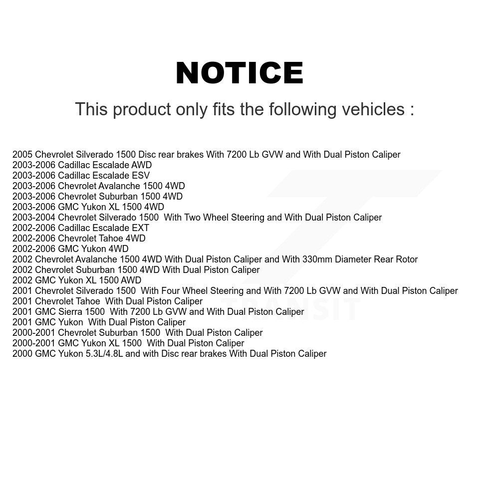 Kit de plaquettes en céramique pour Rotor d'étrier de frein avant et arrière (10 pièces) pour Chevrolet Silverado X
