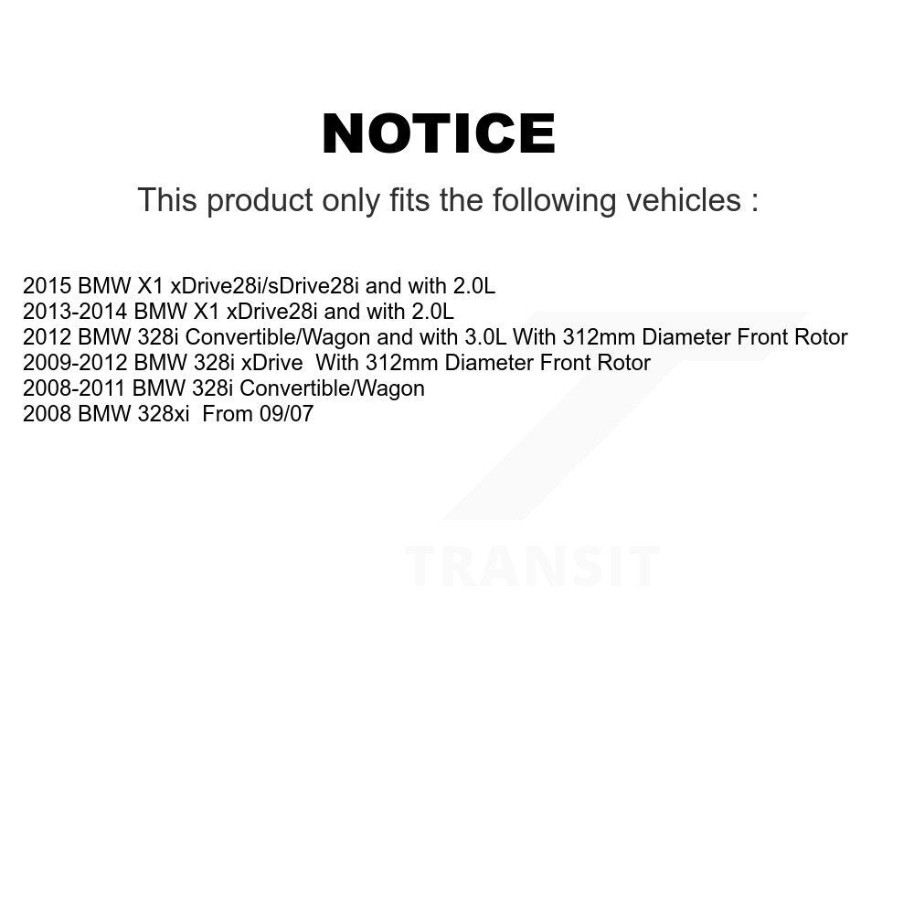 Kit de Rotor d'étrier de frein avant et arrière et plaquettes en céramique (10 pièces) pour BMW 328i xDrive X