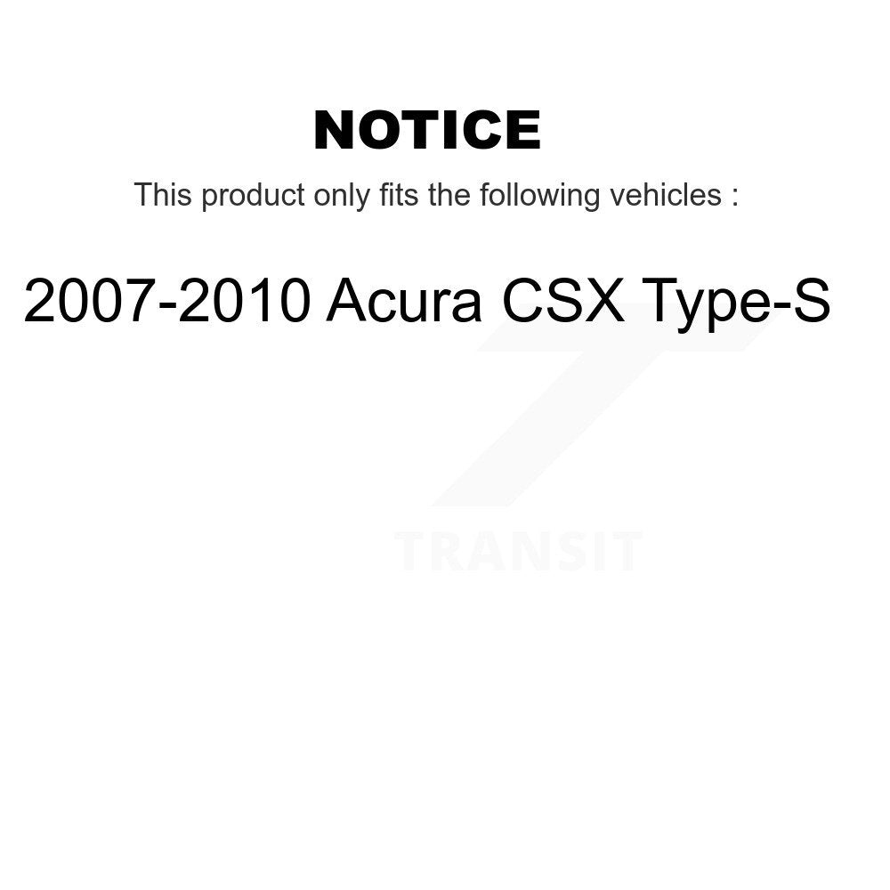 Kit de plaquettes en céramique pour étrier de frein avant, Rotors à fentes, pour Acura CSX type 07-10
