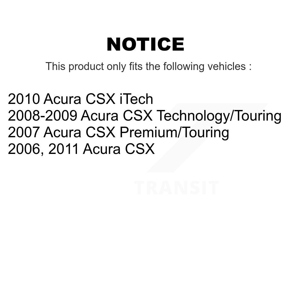Kit de plaquettes semi-métalliques pour étrier de frein avant et arrière, Rotor fendu, pour Acura CS