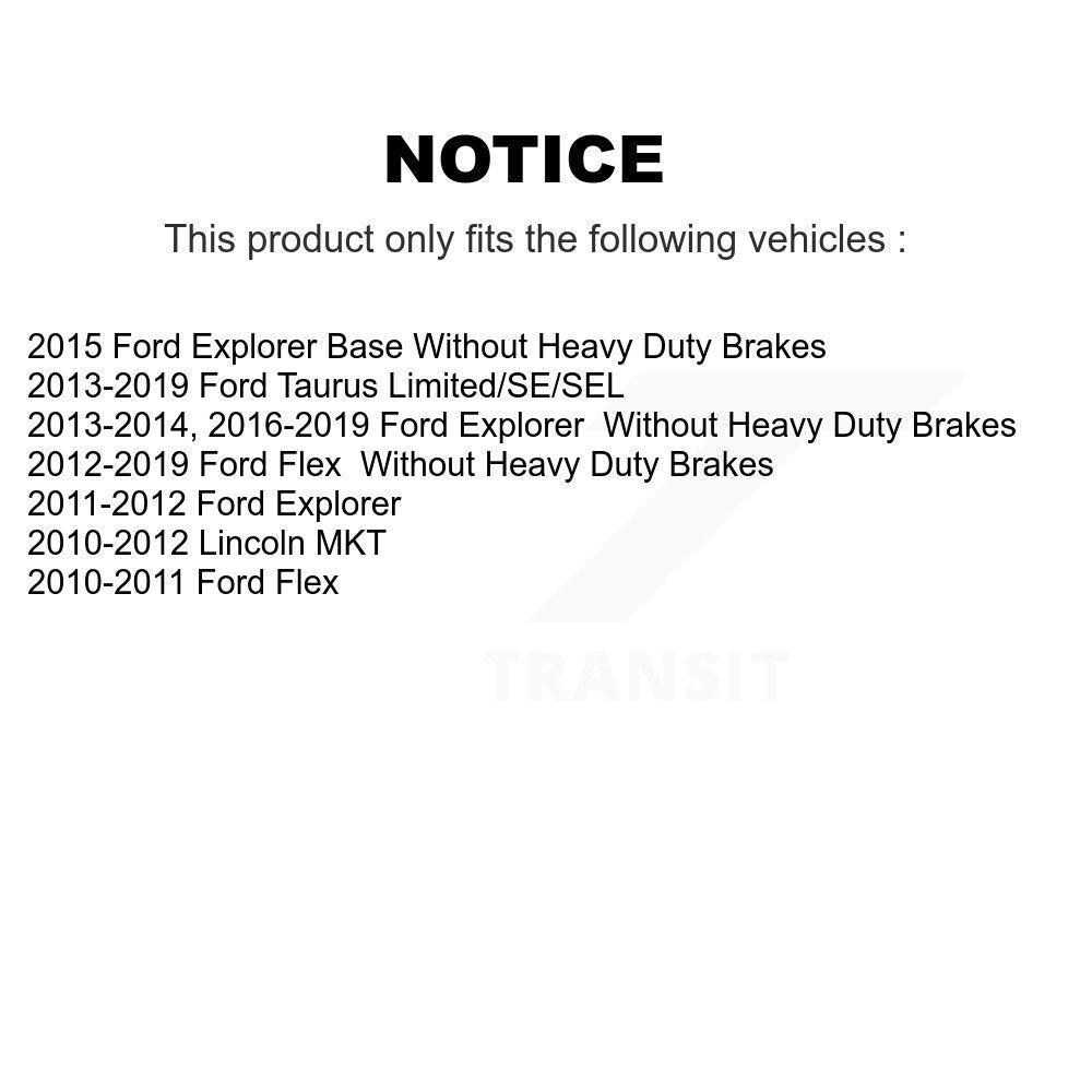Kit de plaquettes semi-métalliques de Rotor de fente de forage d'étrier de frein arrière pour Ford Explorer Fle