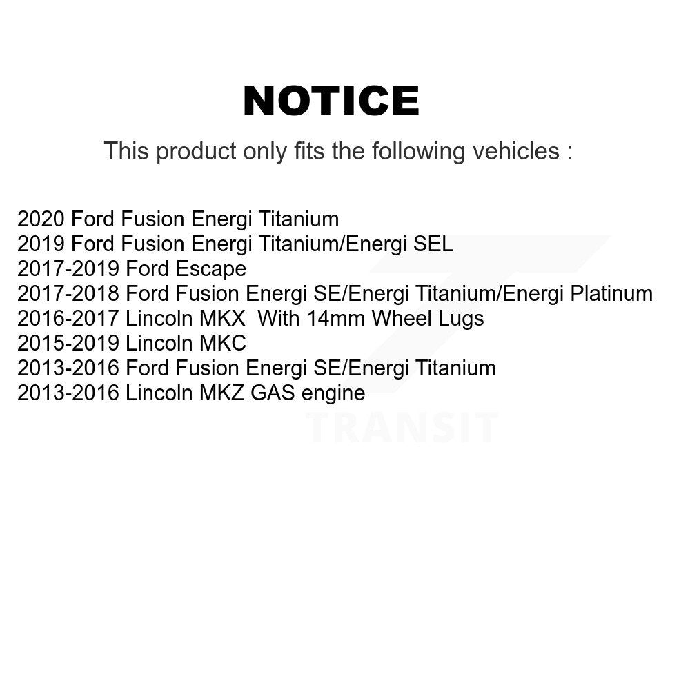 Kit de plaquettes semi-métalliques de Rotor de fente de forage d'étrier de frein arrière pour Ford Escape Fusio