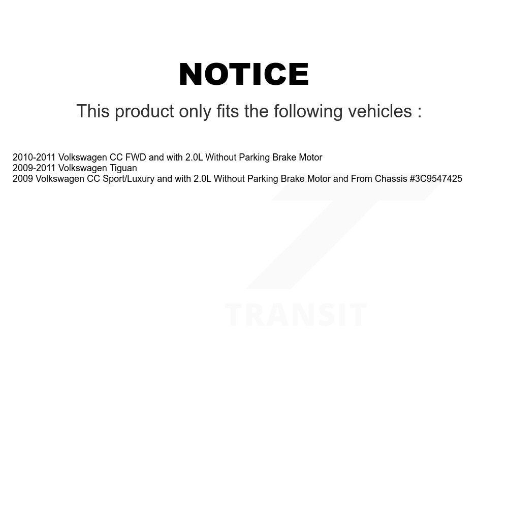 Kit de plaquettes en céramique pour étrier de frein arrière, Rotors fendus, pour Volkswagen Tiguan C