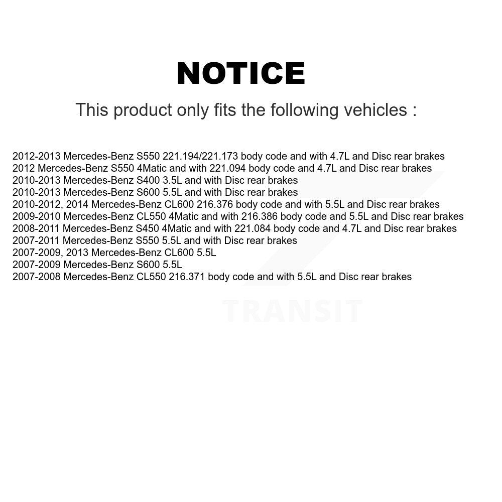 Kit de plaquettes de frein en céramique et de capteurs d'usure avant et arrière, pour Mercedes-Benz S550 S450 CL55