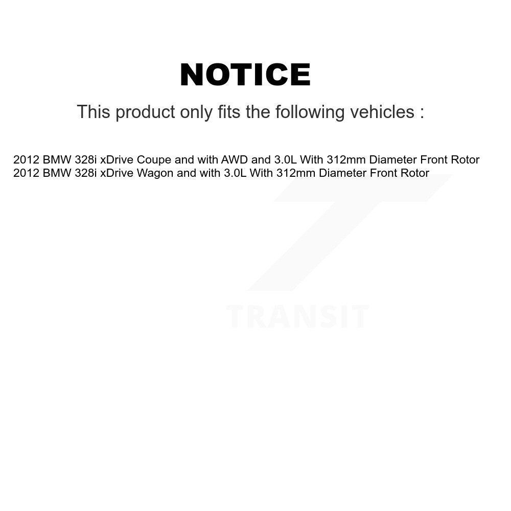 Kit de plaquettes de frein à disque en céramique avant et arrière et capteur d'usure (5 pièces) pour BMW 328i xDriv