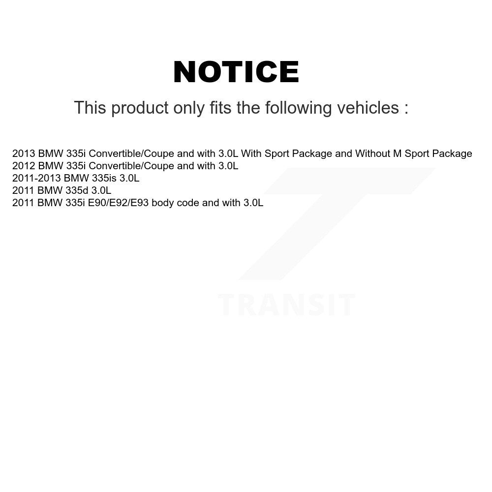 Kit de capteurs d'usure de plaquettes de frein à disque en céramique avant et arrière (7 pièces) pour BMW 335i 335is 335