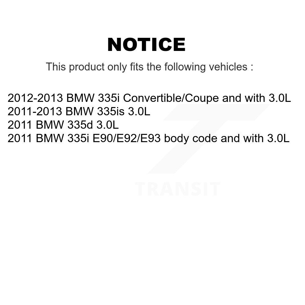 Kit de plaquettes de frein à disque en céramique arrière et capteurs d'usure pour BMW 335i 335is 335d