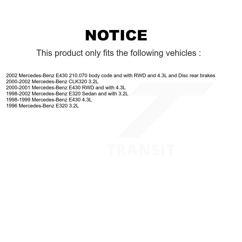 Kit de plaquettes de frein à disque en céramique arrière et capteur d'usure, pour Mercedes-Benz E320 CLK320 E43