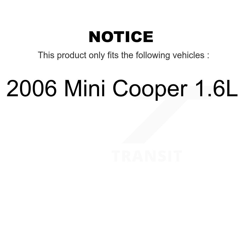 Kit de plaquettes de frein à disque en céramique arrière et de capteurs d'usure pour Mini Cooper 2006 1,6 l