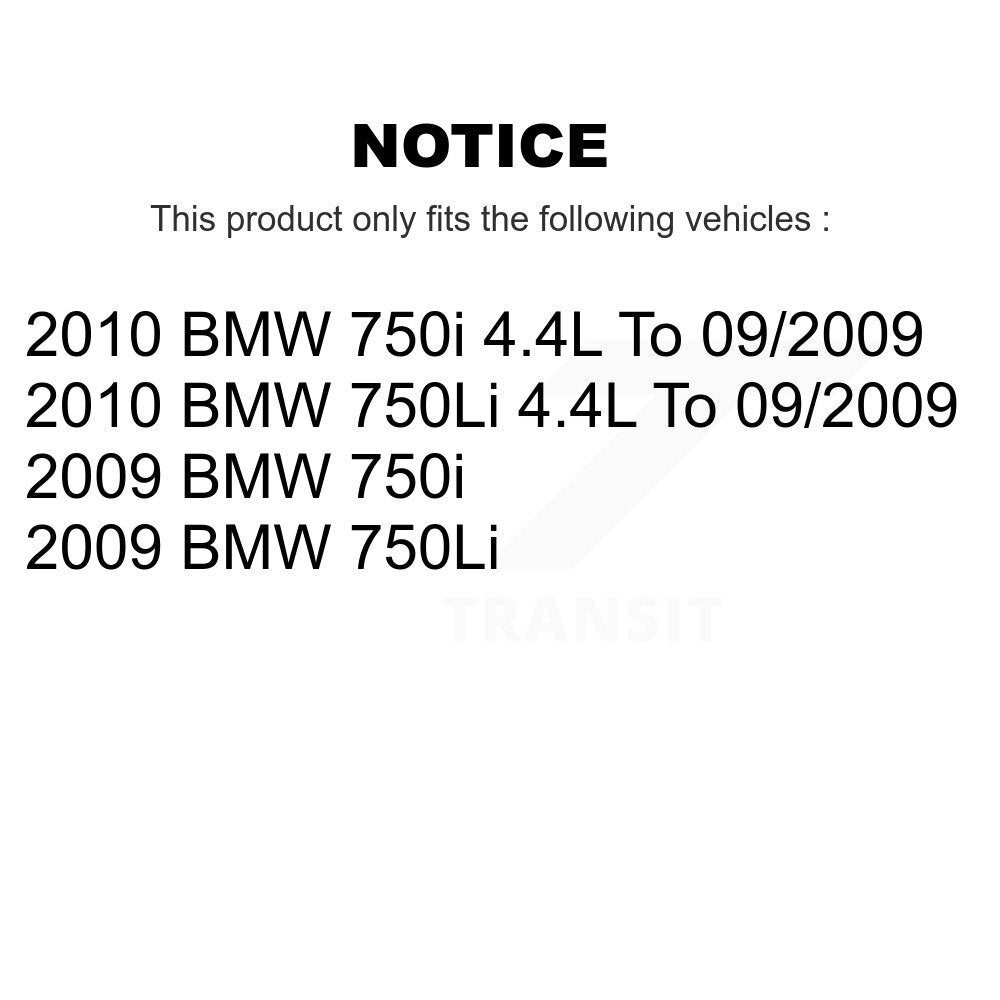 Kit de plaquettes de frein à disque en céramique arrière et de capteurs d'usure pour BMW 750i 750Li KCW-100856