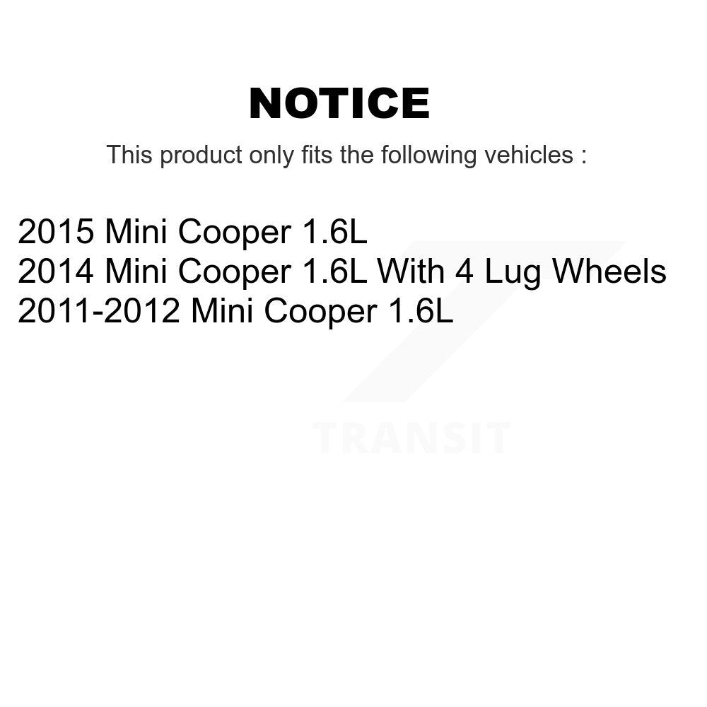 Kit de plaquettes de frein à disque arrière en céramique et de capteurs d'usure pour Mini Cooper 1,6 l