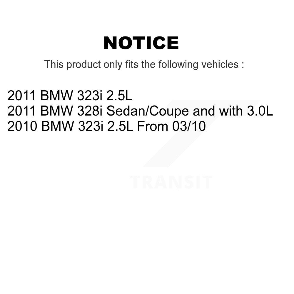Kit de plaquettes de frein à disque en céramique et capteurs d'usure avant et arrière (7 pièces) pour BMW 328i