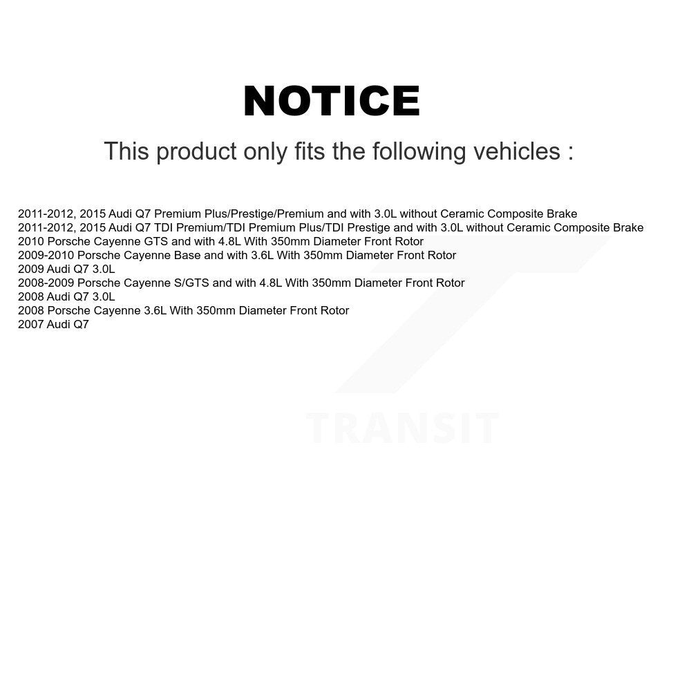 Kit de plaquettes de frein à disque en céramique et capteur d'usure, pour Audi Q7 Porsche Cayenn, avant et arrière
