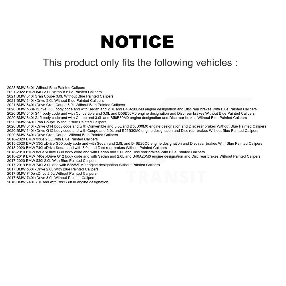 Kit de capteur d'usure de plaquettes de frein en céramique avant et arrière, pour BMW 530i xDrive 530e 740e 740