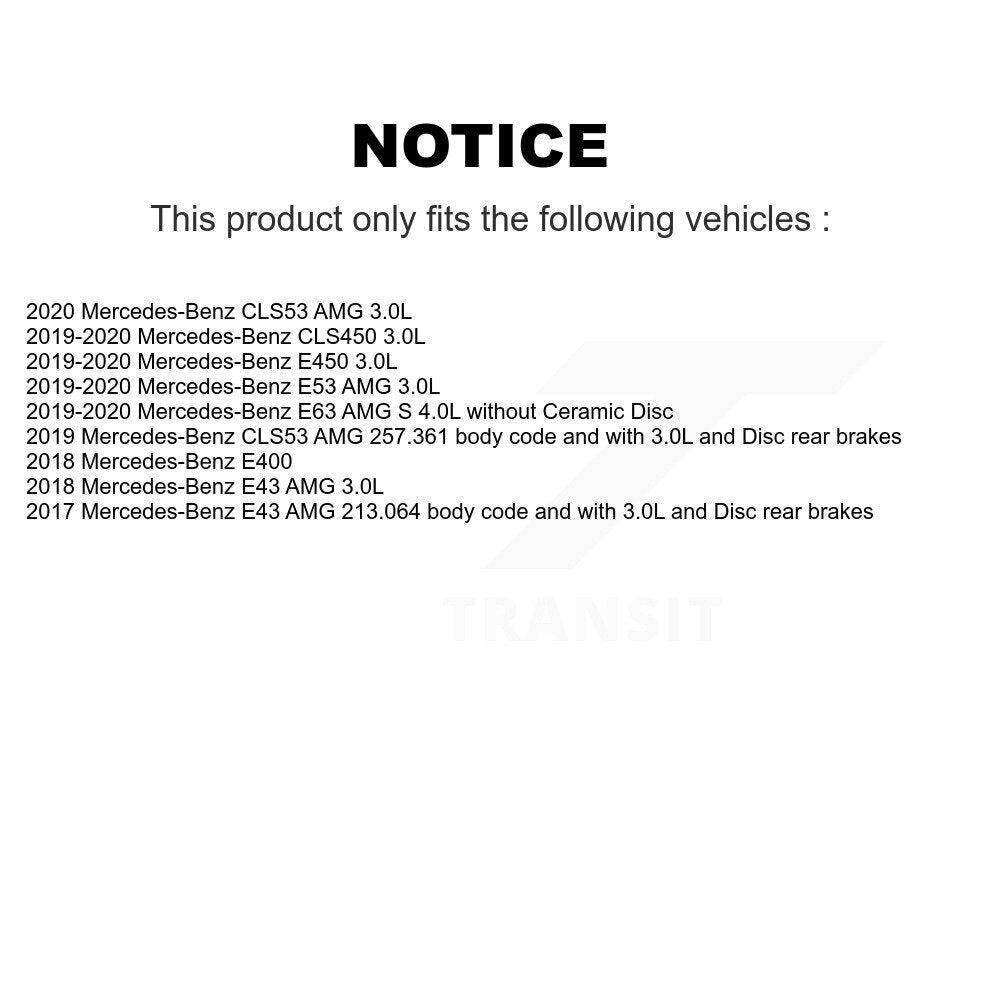 Kit de capteur d'usure des plaquettes de frein arrière en céramique, pour Mercedes-Benz E400 E450 E53 AMG E43