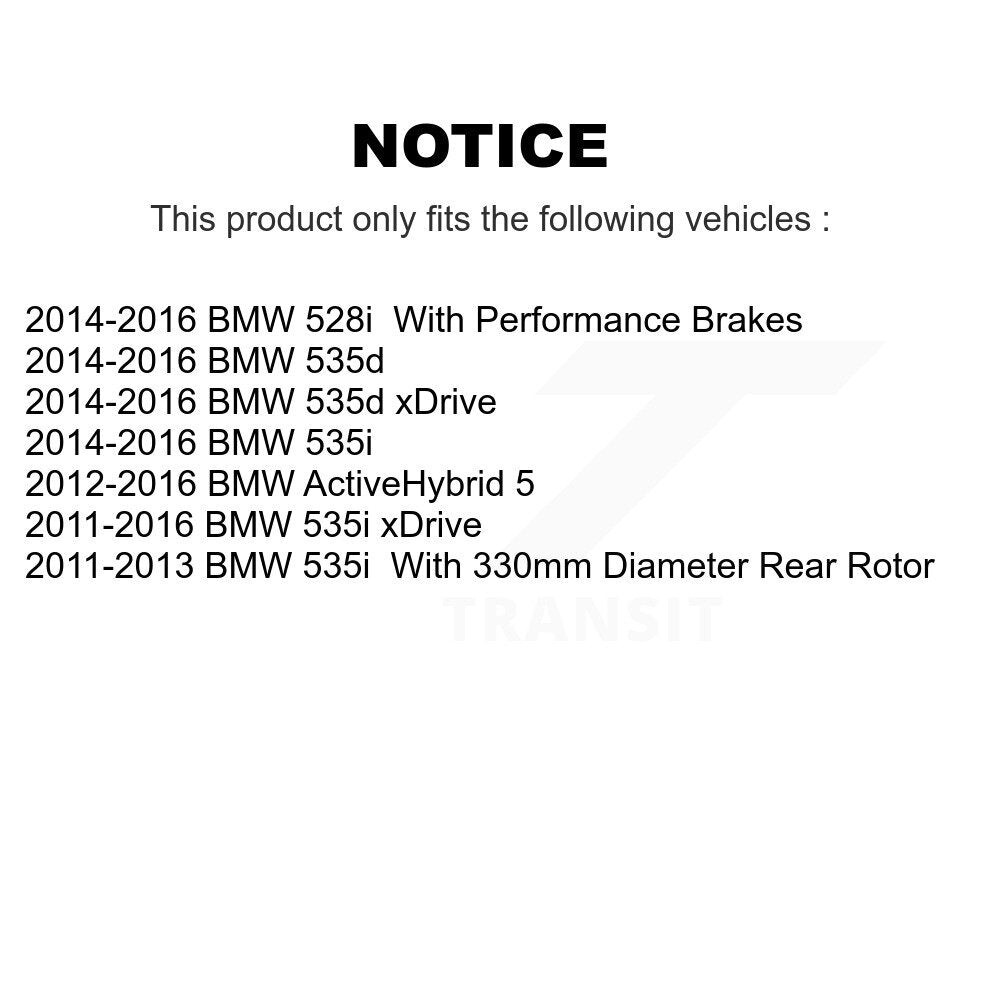 Kit de plaquettes de frein en céramique avant et arrière, pour BMW 535i xDrive 535d ActiveHybrid 5 528i