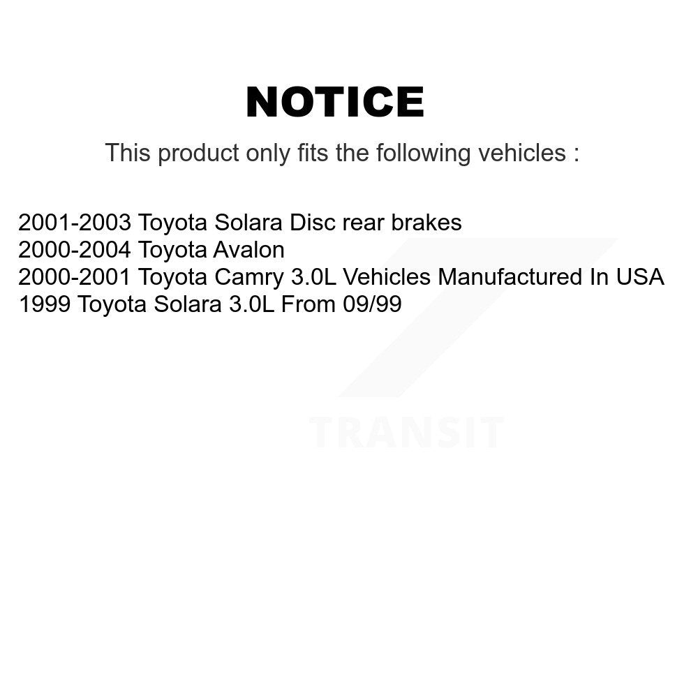 Kit de plaquettes de frein en céramique avant et arrière, pour Toyota Camry Solara Avalon KCX-100022