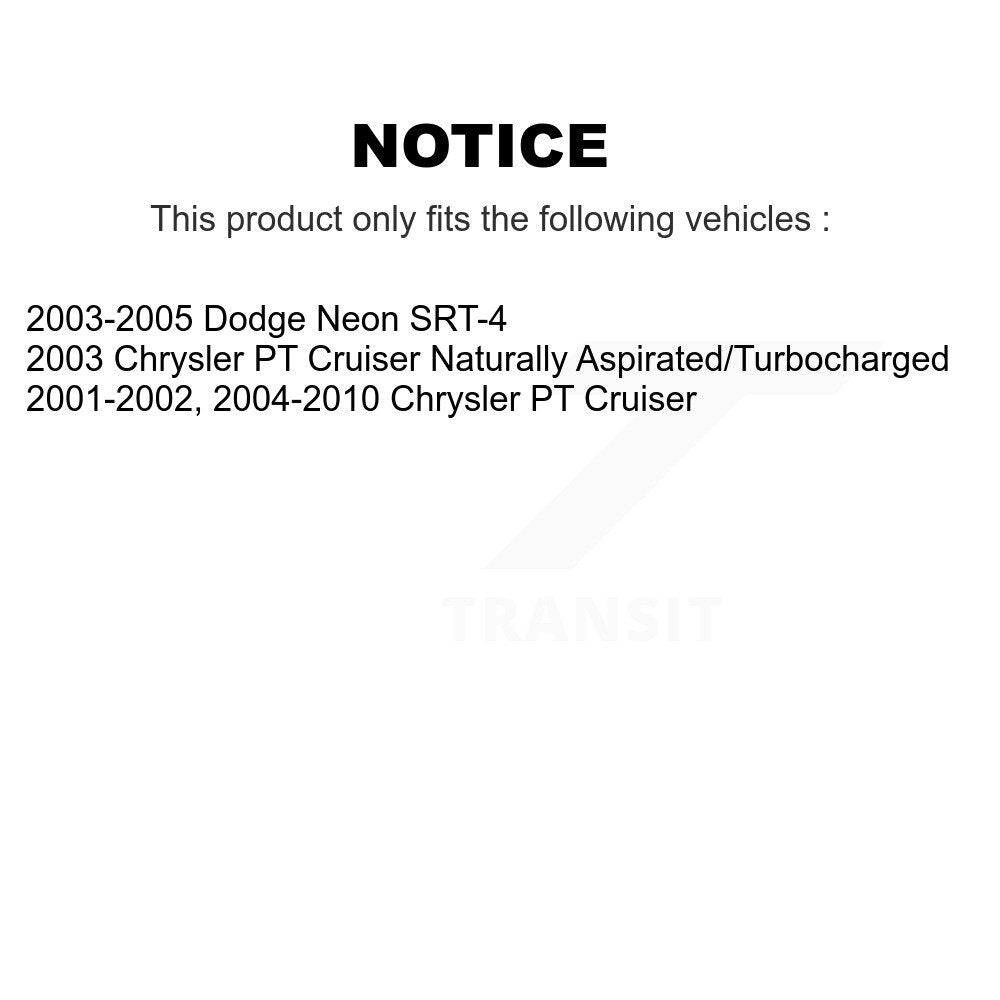 Kit de plaquettes de frein en céramique avant et arrière, pour Chrysler PT Cruiser Dodge Neon KCX-100025