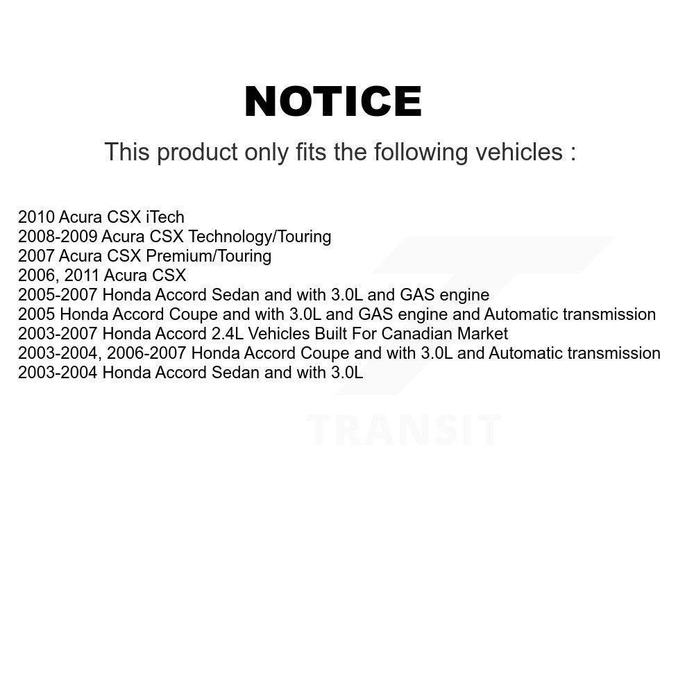 Kit de plaquettes de frein en céramique avant et arrière, pour Honda Accord Acura CSX KCX-100104