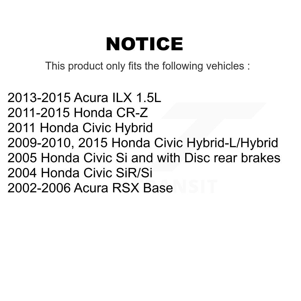 Kit de plaquettes de frein en céramique avant et arrière, pour Honda Civic Acura ILX RSX CR-Z KCX-100205