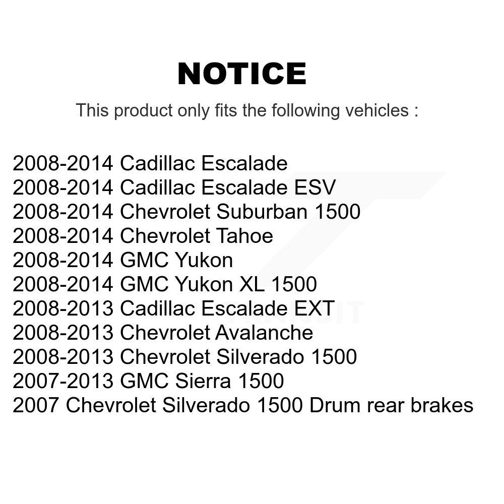 Kit de plaquettes de frein en céramique avant et arrière, pour Chevrolet GMC Sierra 1500 Silverado Tahoe
