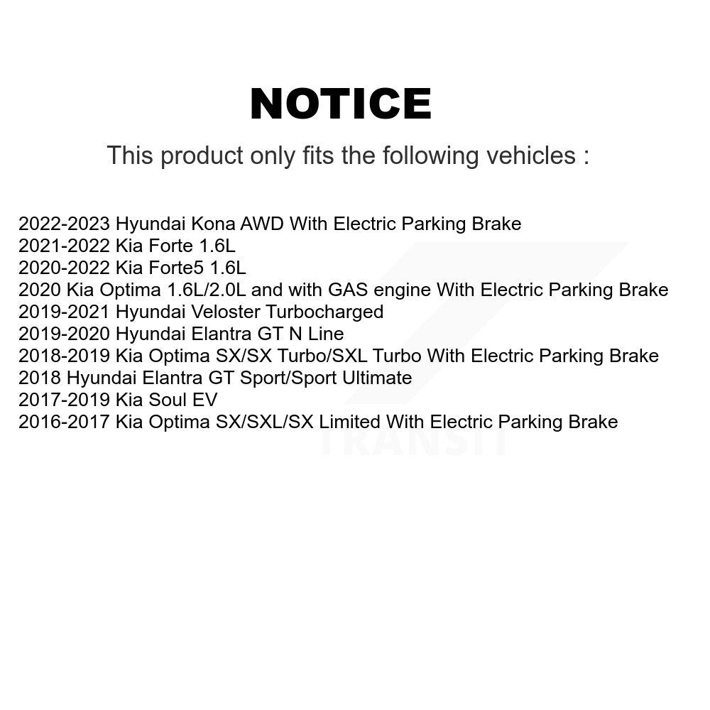 Kit de plaquettes de frein en céramique avant et arrière, pour Hyundai Kona Kia Forte Elantra GT Optima E