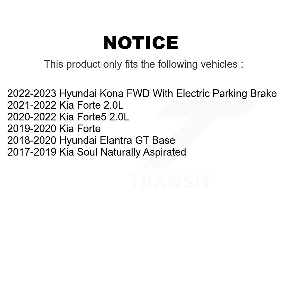 Kit de plaquettes de frein en céramique avant et arrière, pour Kia Hyundai Kona Forte Soul Elantra GT