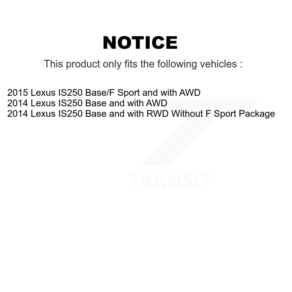 Kit de plaquettes de frein en céramique avant et arrière pour Lexus IS250 KCX-100287