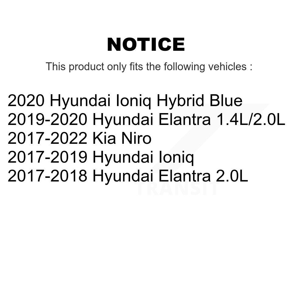 Kit de plaquettes de frein en céramique avant et arrière, pour Hyundai Elantra Ioniq Kia Niro KCX-100367