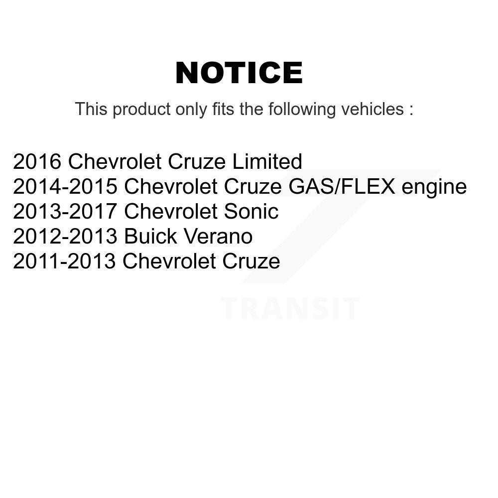 Kit de plaquettes de frein en céramique avant et arrière, pour Chevrolet Cruze Sonic Limited Buick Veran