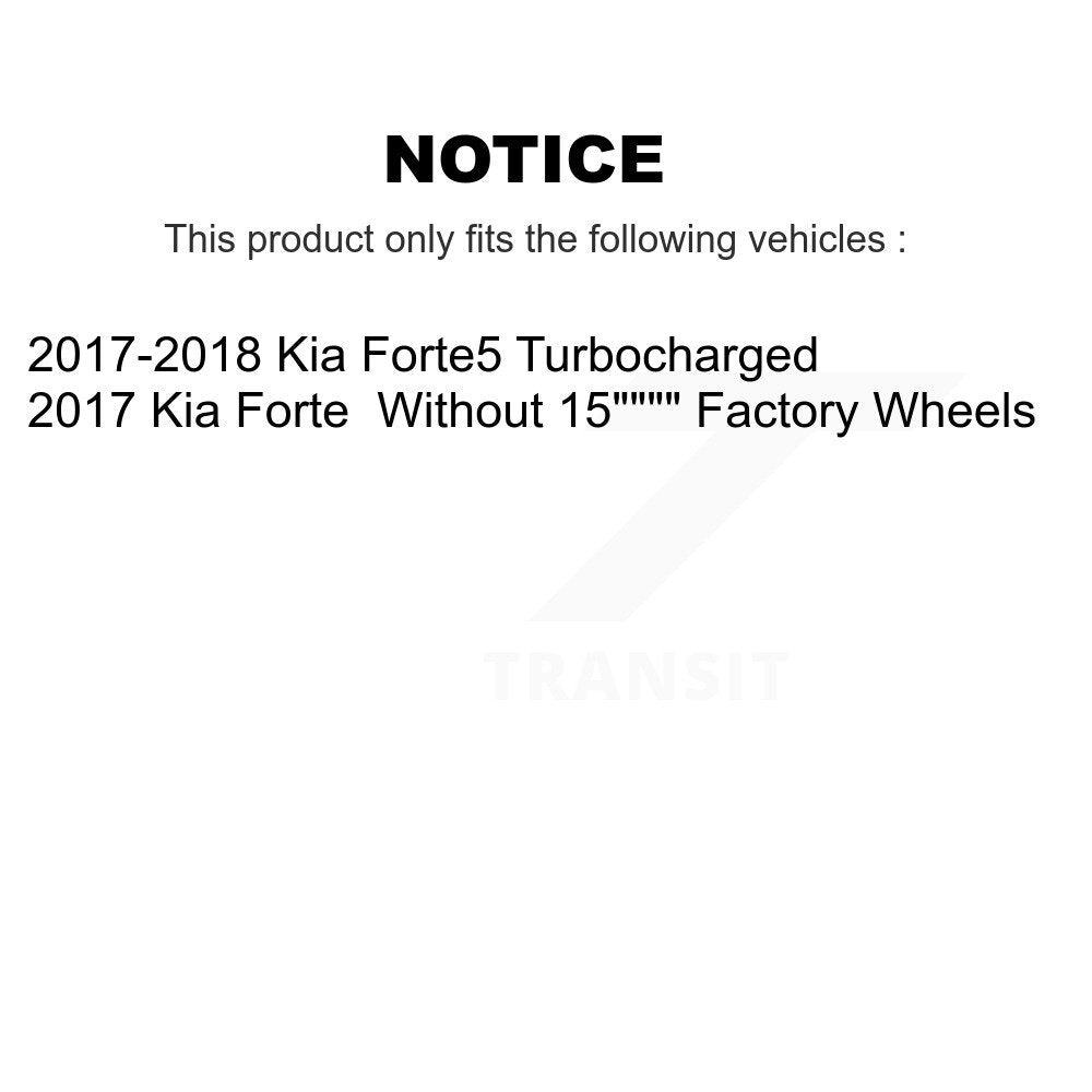 Kit de plaquettes de frein en céramique avant et arrière, pour Kia Forte Forte5 2017 – 2018 KCX-100442