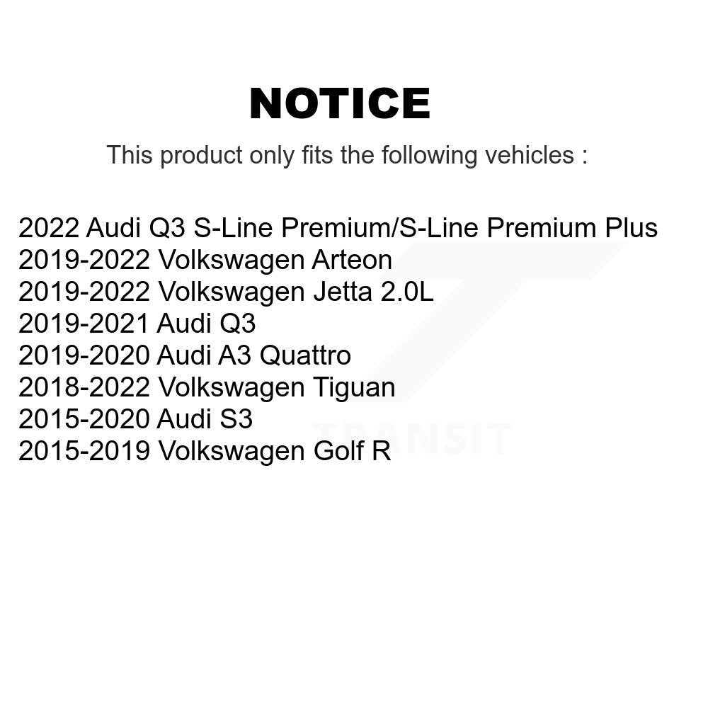 Kit de plaquettes de frein en céramique avant et arrière, pour Volkswagen Tiguan Jetta Audi Q3 Golf R S3