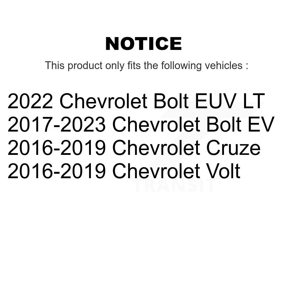 Kit de plaquettes de frein en céramique avant et arrière, pour Chevrolet Cruze Bolt EV Volt EUV