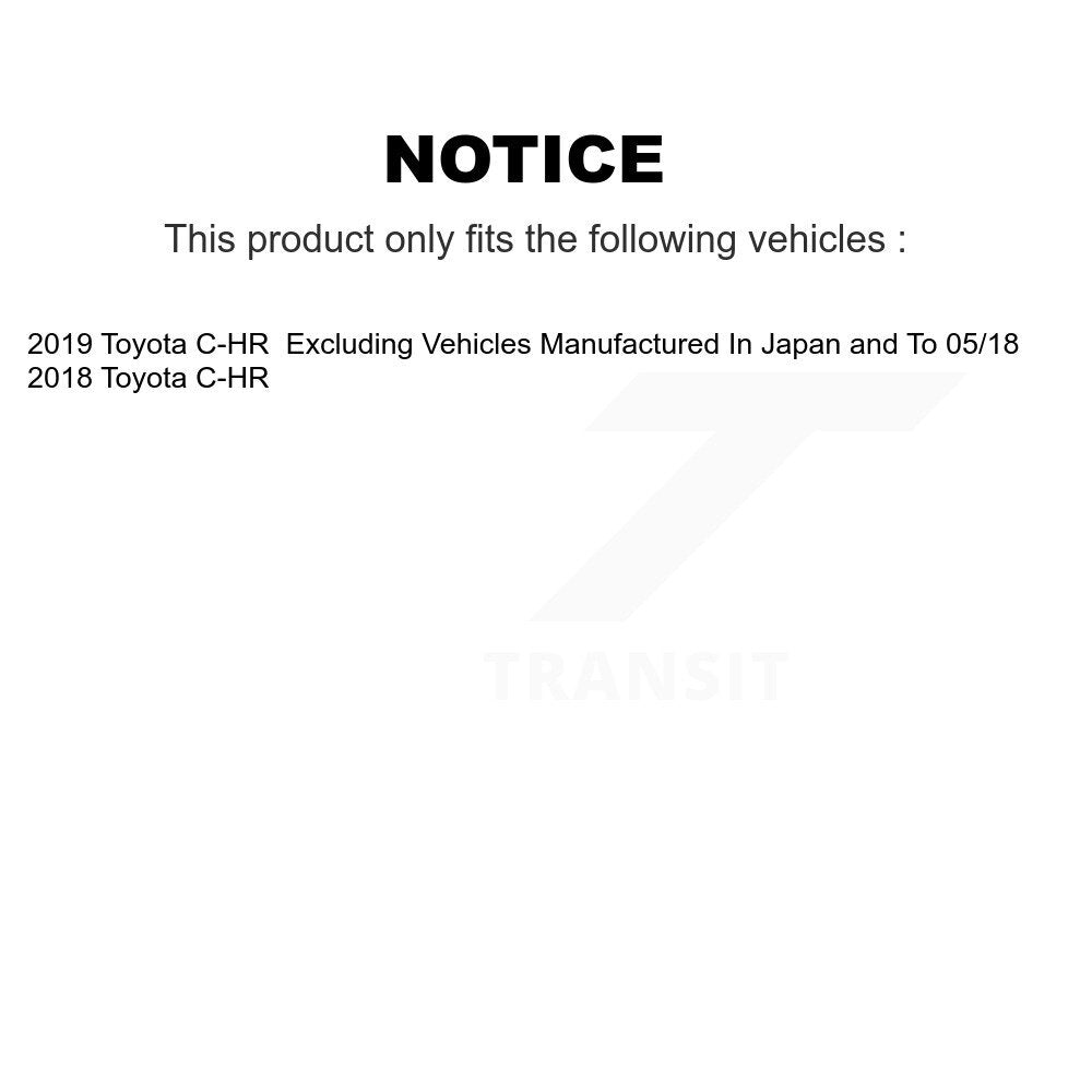 Kit de plaquettes de frein en céramique avant et arrière, pour Toyota C-HR KCX-100469