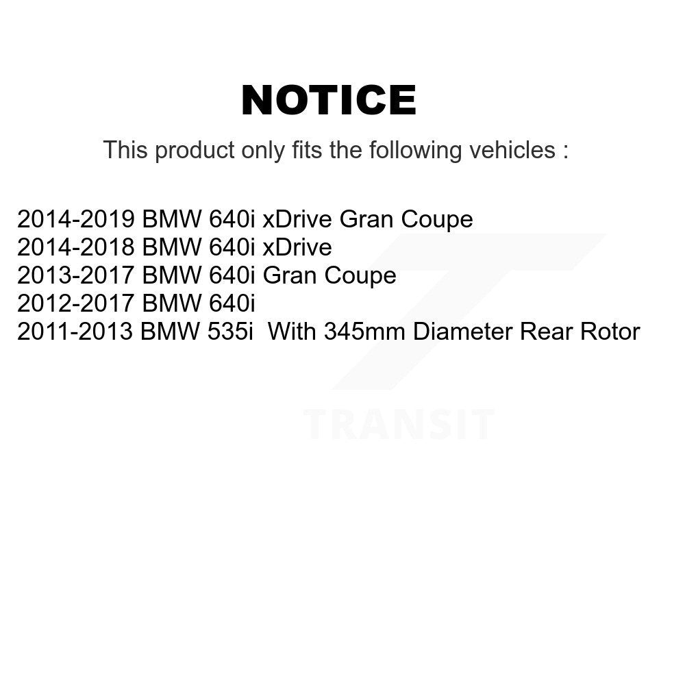 Kit de plaquettes de frein en céramique avant et arrière, pour BMW 640i xDrive Gran Coupé 535i KCX-10050