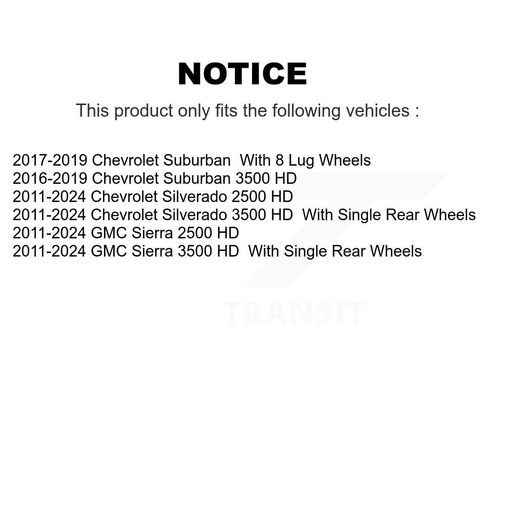 Kit de Rotor de frein à fente de perçage avant et arrière, pour GMC Chevrolet Sierra 2500 HD Silverad