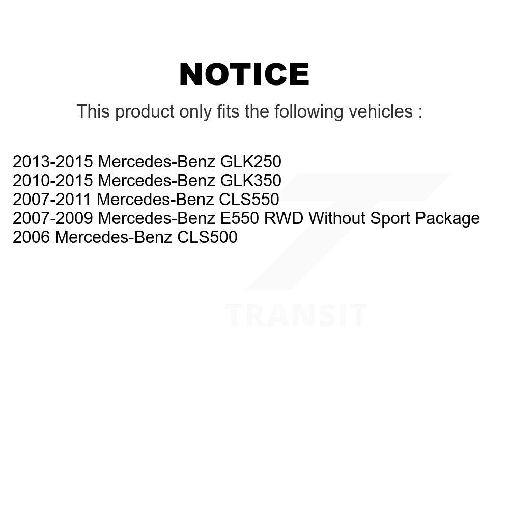 Kit de rotors de frein à fente avant et arrière, pour Mercedes-Benz GLK350 GLK250 CLS550