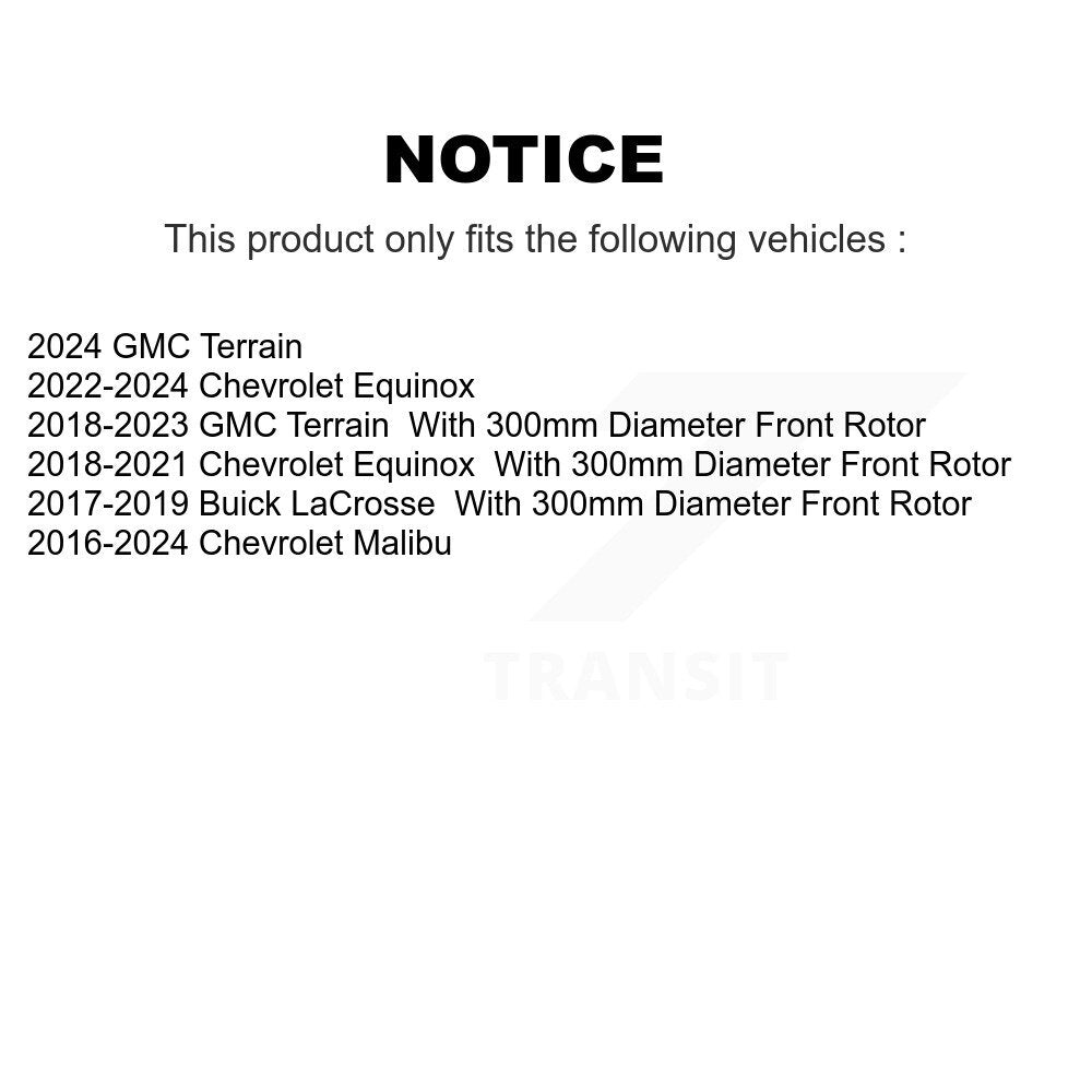 Kit de Rotor de frein à fente avant et arrière, pour Chevrolet Equinox GMC Terrain Malib