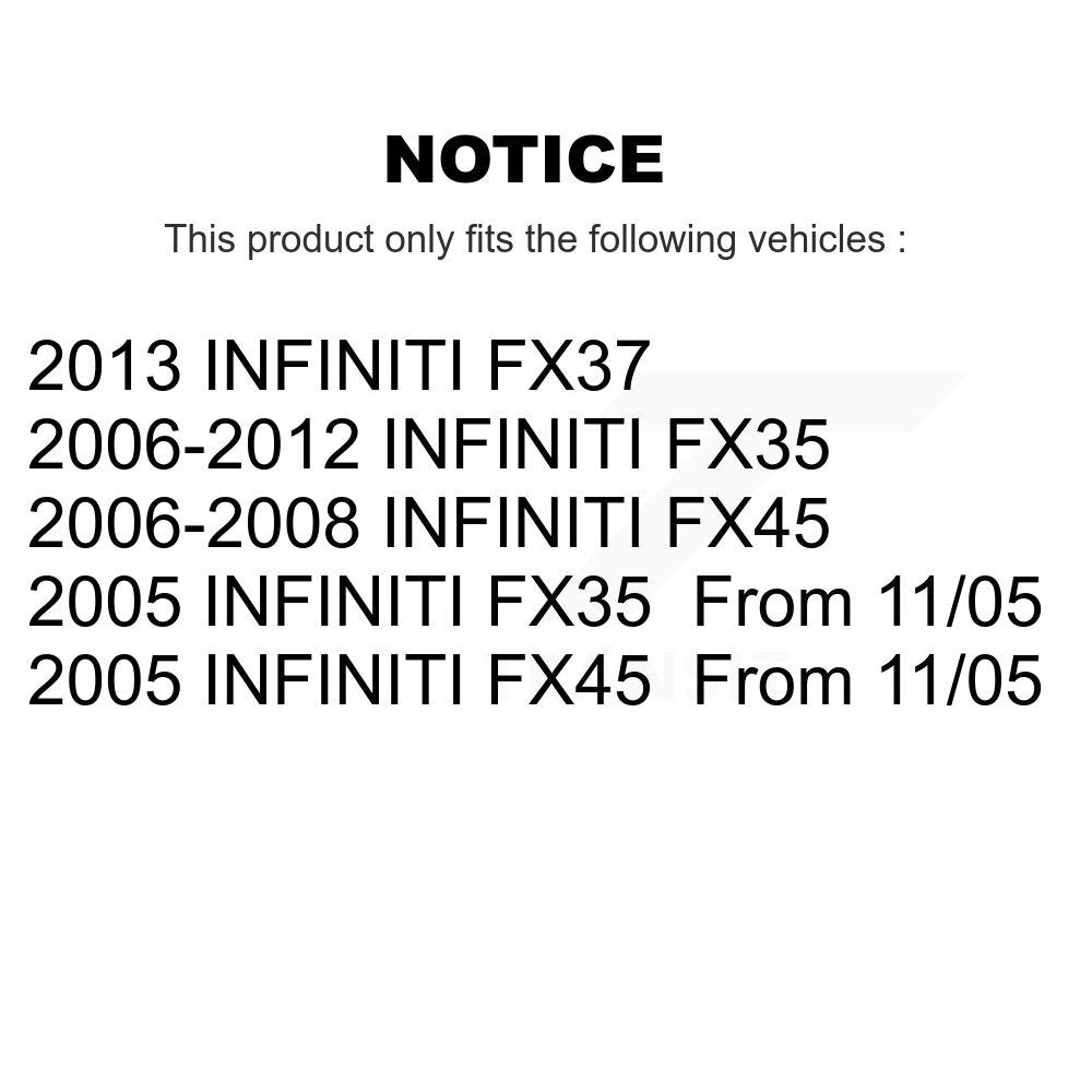 Kit de rotors de frein à disque à fente percée, revêtement avant et arrière, pour INFINITI FX35 FX45 FX3