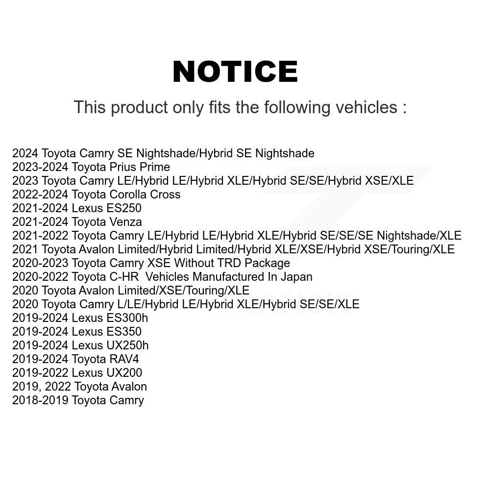 Kit de plaquettes en céramique pour Rotor de frein, fente de perçage avant, pour Toyota RAV4 Camry Corolla Cros